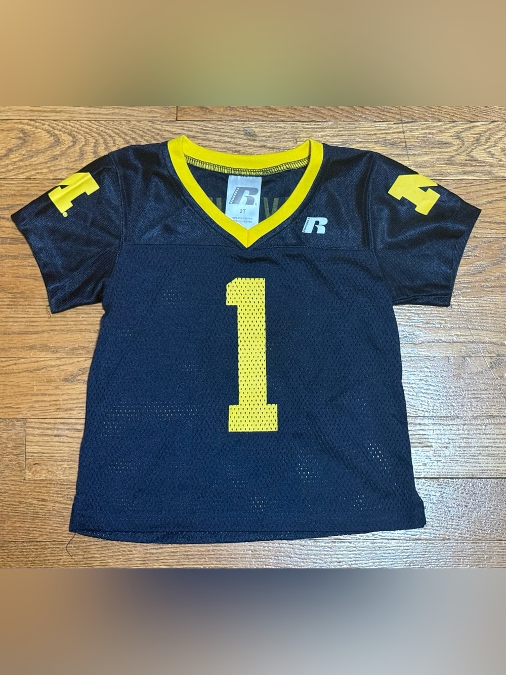 2015 Boys (2T) Russell University of Michigan “Wolverines” Mesh Jersey (EUC)